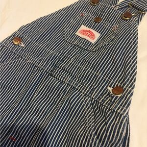 Vintage Blue and White Striped Overalls